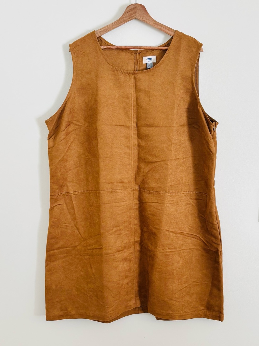 Old Navy Sleeveless Faux Suede Dress in Burnt Ochre